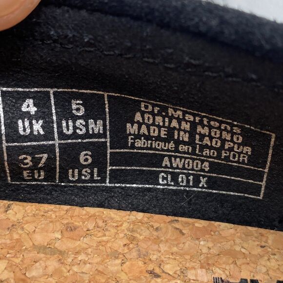 Dr Martens Adrian Mono Loafers Suede Black Adult EU 37 USM 5 Tassels Boho NWOB main image 10